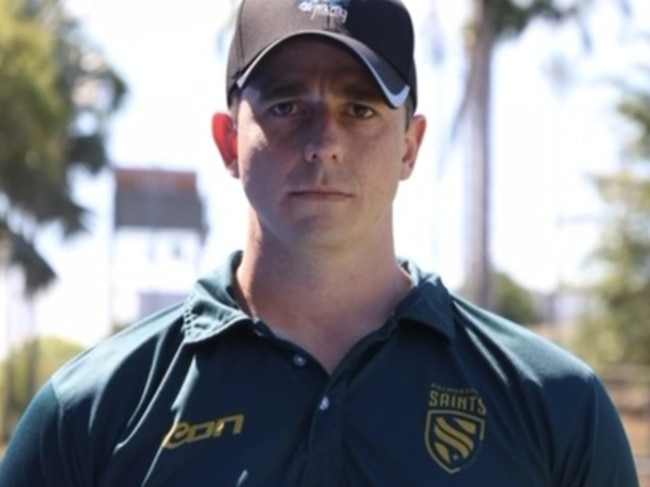 Coach Adam Luck of Palmerston Saints HC has been nominated for the 2024 NT News Sports Coach of the Year. Picture: Supplied.