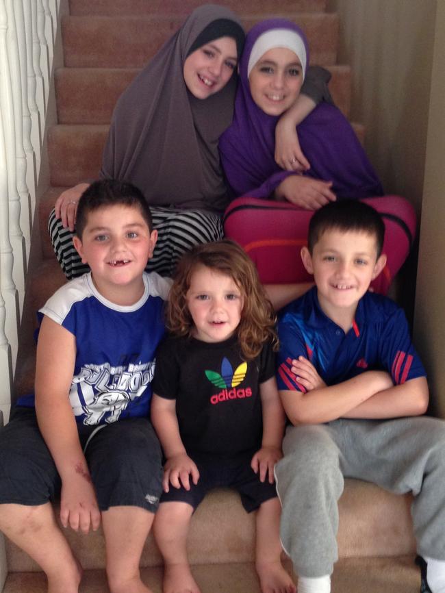 Karen Nettleton’s lost grandchildren (clockwise from top left) Zaynab, Hoda, Abdullah, Humzeh and Zaqawi.