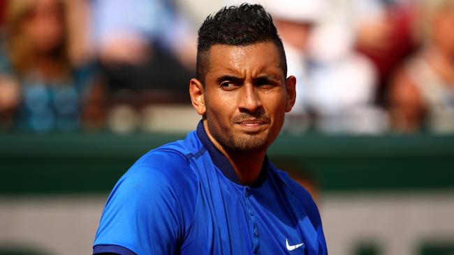 Nick Kyrgios’ French Open campaign ended at the hands of Richard Gasquet.