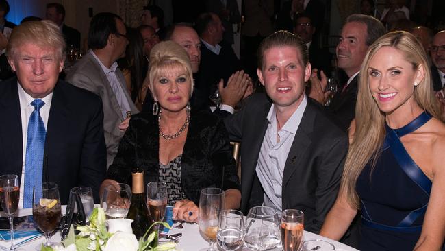 Donald Trump, Ivana Trump, Eric Trump and Lara Trump in 2014. Picture: Getty Images