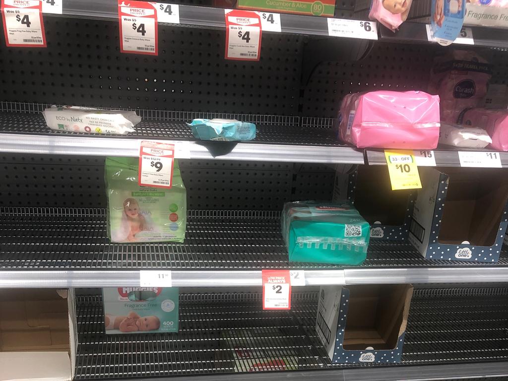 Toilet paper limit: Desperate shoppers panic buy baby wipes, paper