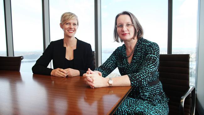 King & Wood Mallesons lawyers Peta Stevenson and Moira Saville are the authors of a new report on class actions. Picture: Hollie Adams