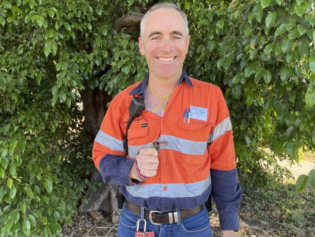 Michael Littlefield, Wilmar’s engineering superintendent at the sugar company’s Inkerman Mill in the Burdekin, and his whistle are off to England next week to referee the world’s best touch football players. Picture: Supplied