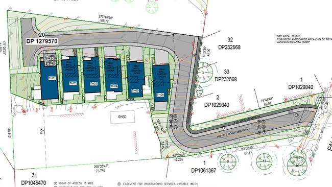 The vacant block at Surfside would be subdivided to make way for the six units.