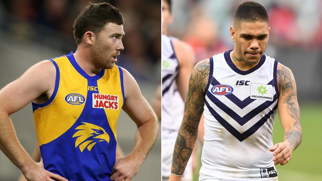 West Coast will challenge Jeremy McGovern's one-match ban, while Fremantle's Michael Walters has copped a week for headbutting.