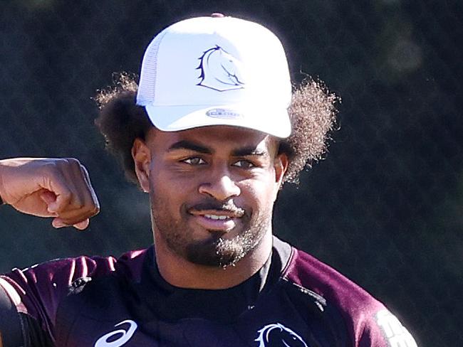 Ezra Mam, Brisbane Broncos training, Red Hill. Picture: Liam Kidston