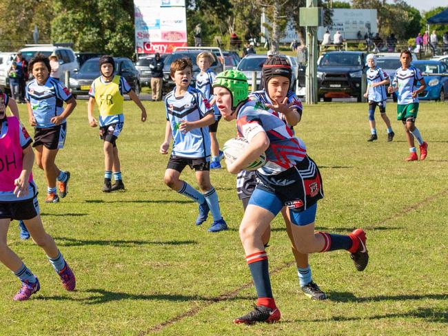 Ballina and Kyogle played in a full club day of junior and senior rugby league at Kingsford Smith Park, Ballina last year. Juniors will be back on the paddock next month. Photo Ursula Bentley@CapturedAus