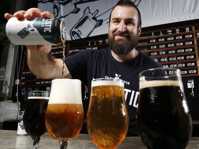 Brewer Jake Harrison from Ballistic Beer, Brisbane 2nd of December 2020.  The Treasury Casino is searching for the ÃBest New Queensland Craft BrewerÃ to be awarded a 12-month contract at all TreasuryÃs dining establishments.  (Image/Josh Woning)