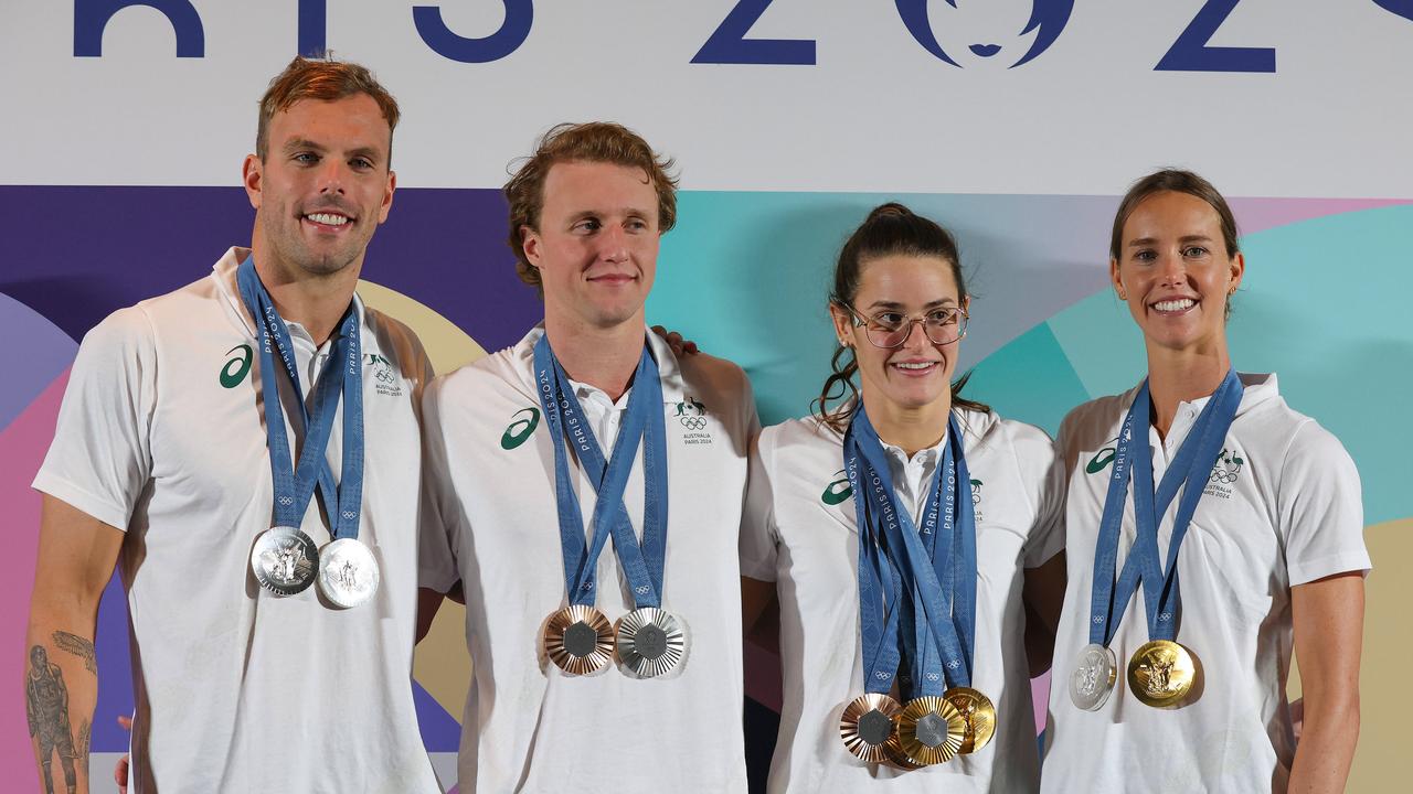 Kyle Chalmers (left) added two silvers to his collection at Paris 2024. Photo: Adam Head