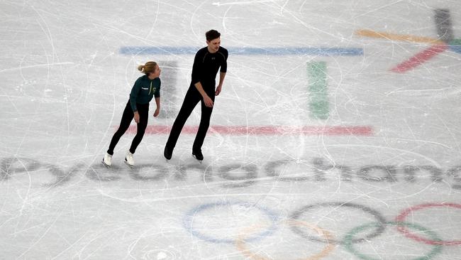 Ekaterina Alexandrovskaya and Harley Windsor during practice. Picture: Getty