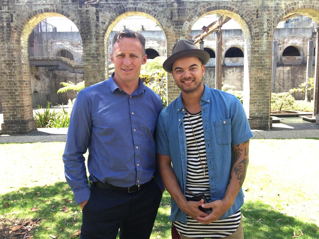 Titus Day and Guy Sebastian. Supplied