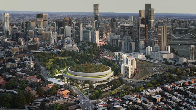 A concept for a Brisbane Arena at Roma Street Parkland