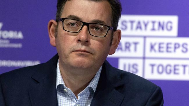 Victorian Premier Daniel Andrews said reopening would have to be delayed on Sunday while contact tracing and testing continued in the northern suburbs. Picture: NCA NewsWire/David Geraghty