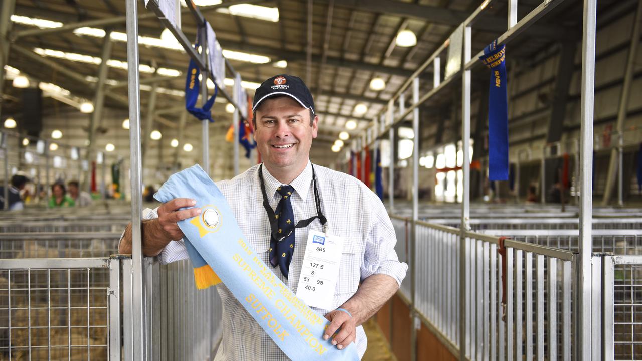 Alistair Day of Allendale stud at Bordertown, South Australia, on Sunday, September 22 at the Royal Melbourne Show. Photo: Dannika Bonser