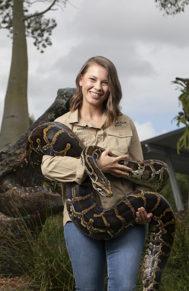 Bindi Irwin at Australia Zoo. Picture: Russell Shakespeare