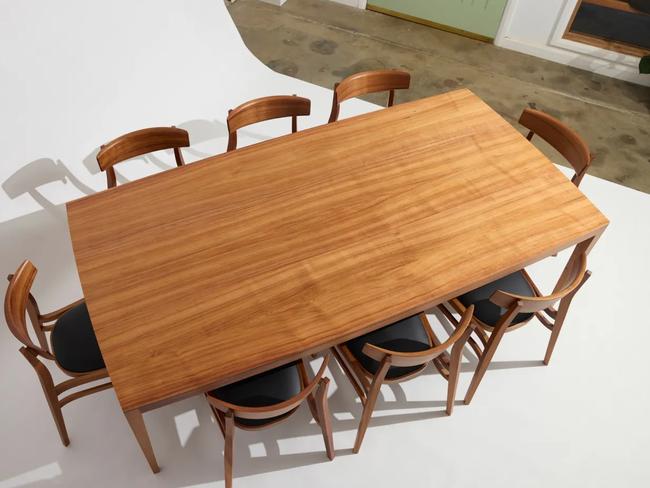 Victorian taxpayers have been sluged $40,000 for a new dining table at Parliament House,. The table and chairs are made by Elliot Gorham for the Speaker’s Dining Room Picture: Supplied