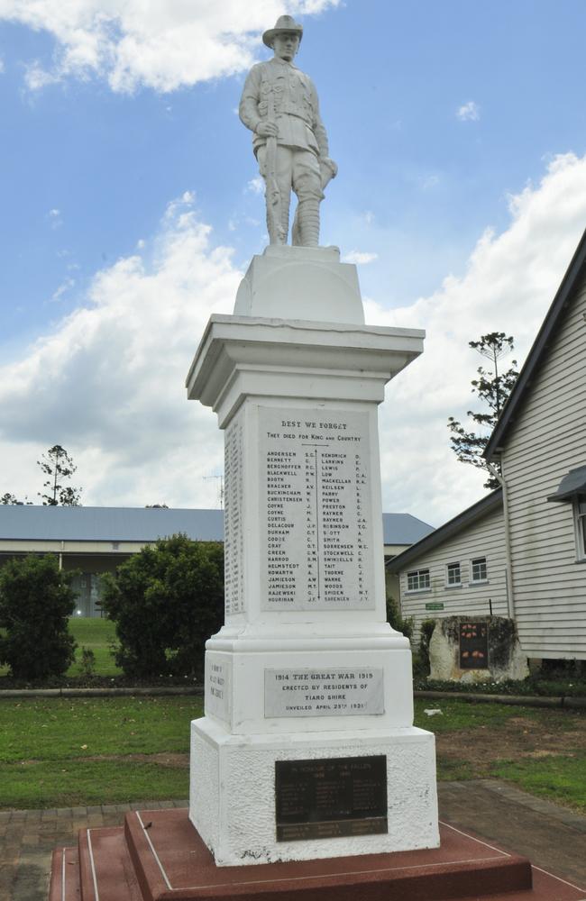 The Tiaro service will be located at the Tiaro Cenotaph on Mayne Street, Tiaro. Photo: Nat Bromhead / Fraser Coast Chronicle