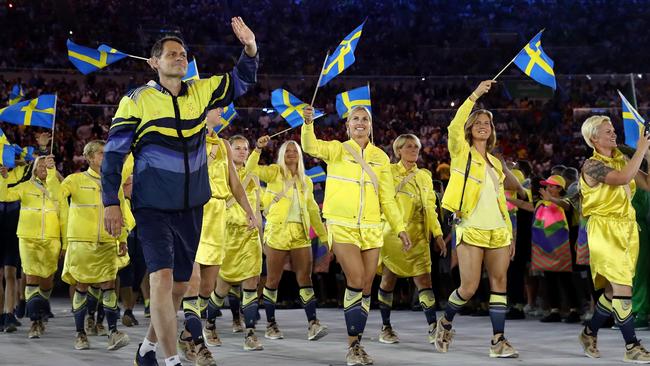 Team Sweden: Possibly the hardest blonde activist organisation to join. Picture: Cameron Spencer/Getty Images