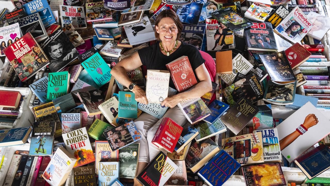 Lifeline Darling Downs and South West Queensland CEO Rachelle Patterson checks out just some of the books on offer at The Chronicle Lifeline Bookfest. Picture: Kevin Farmer