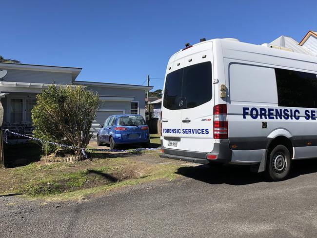 Police and forensics at a home in Rosedale Square, East Lismore where a woman was found deceased.