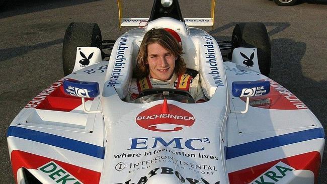 Freddie Hunt at the wheel of a Formel Master car.