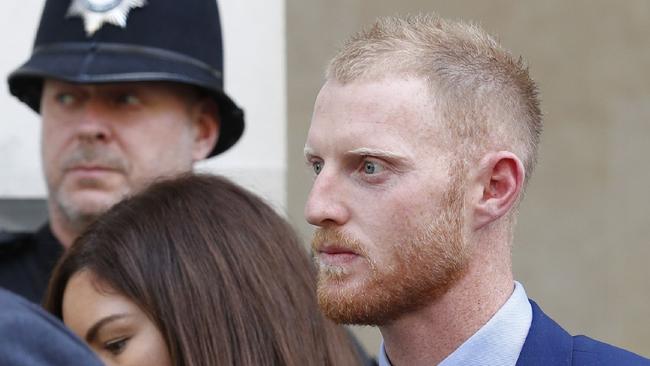 England cricketer Ben Stokes at Bristol court. Picture: AFP