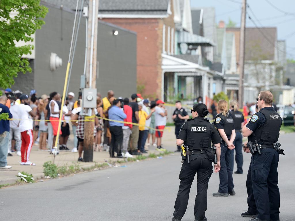 Buffalo Police on scene at a Tops Friendly Market on May 14, 2022 in Buffalo, New York. Picture: John Normile/Getty Images/AFP.