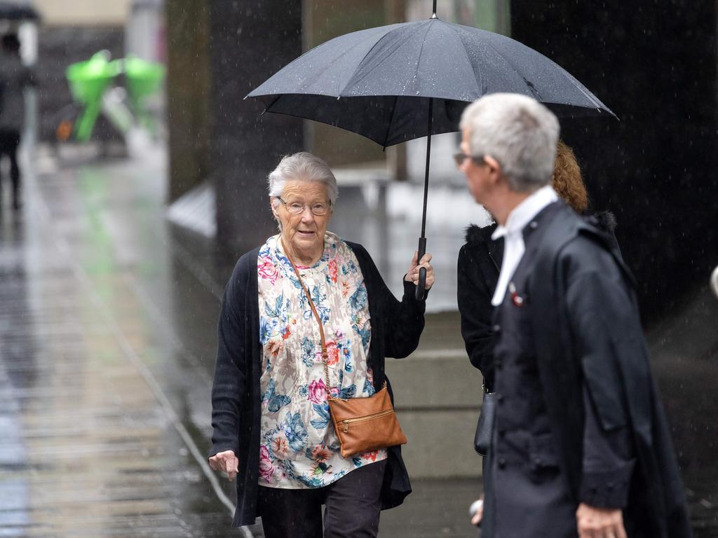 Robyn Hill enters court. Picture: Jason Edwards