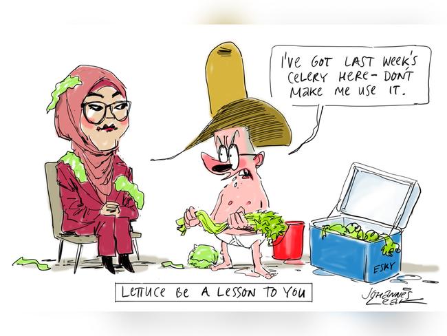 Johannes Leak cartoon for the commentary page 02-07-2024Version: Commentary Cartoon  (1024x768 - Aspect ratio preserved, Canvas added)COPYRIGHT: The Australian's artists each have different copyright agreements in place regarding re-use of their work in other publications.Please seek advice from the artists themselves or the Managing Editor of The Australian regarding re-use.