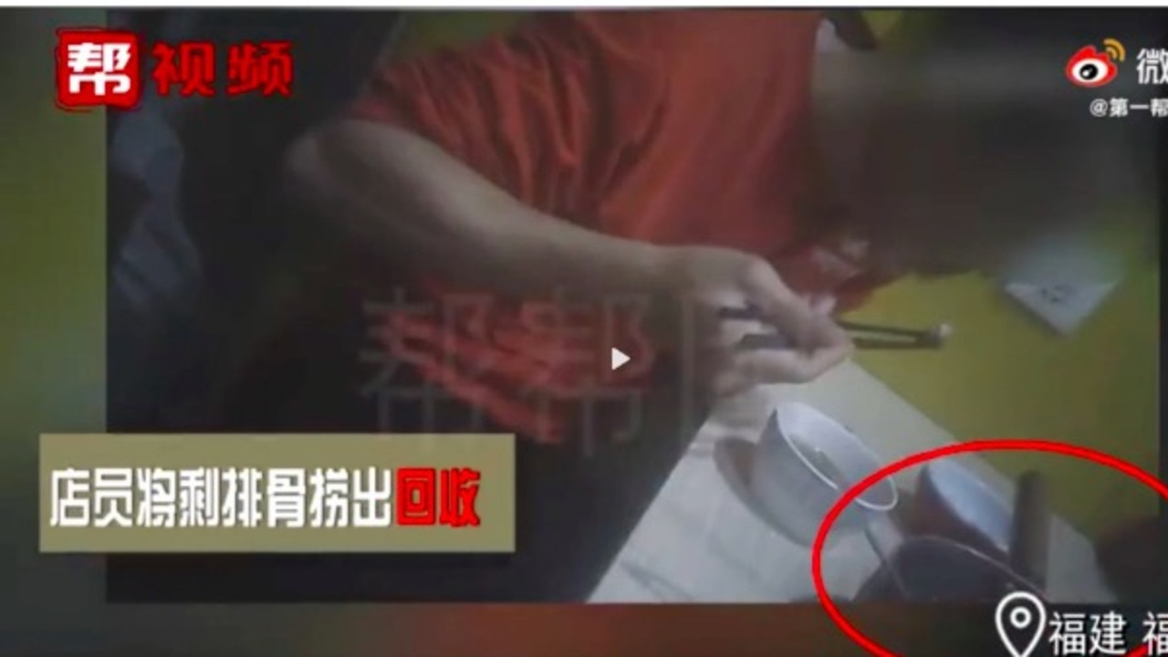 The footage was part of an undercover investigation. Picture: Fujian Television.