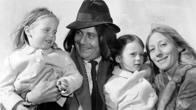 Humphries in 1968 with second wife Rosalind and daughters Teresa and Emily.