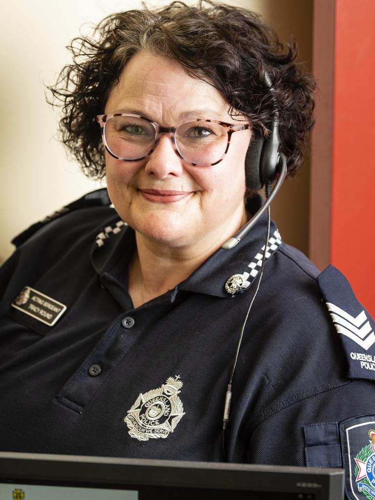 Sergeant Tracy Round of the Toowoomba Police Communications Centre, Wednesday, May 11, 2022. Picture: Kevin Farmer