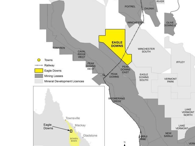 A map of the Eagle Downs project.