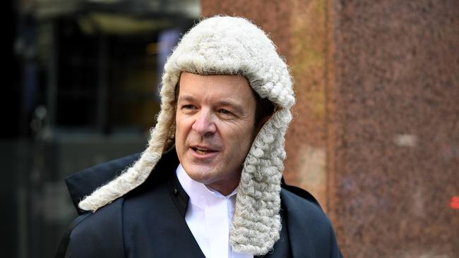 NSW Attorney-General Mark Speakman outside the building. Picture: Joel Carrett