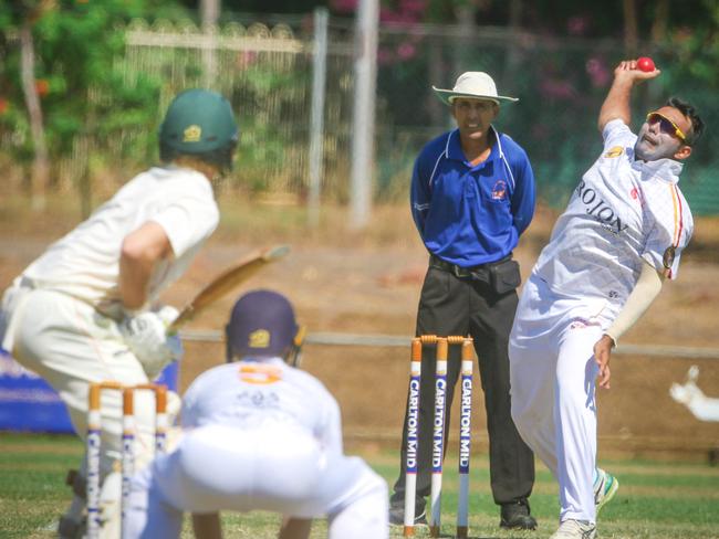 Antum Naqvi has made three fifties and taken 12 wickets for Tracy Village this year. Picture: Glenn Campbell