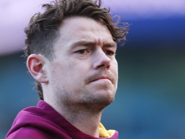 SYDNEY, AUSTRALIA - MAY 01: Lachie Neale of the Lions warms up during the round seven AFL match between the Sydney Swans and the Brisbane Lions at Sydney Cricket Ground on May 01, 2022 in Sydney, Australia. (Photo by Matt King/AFL Photos/via Getty Images )