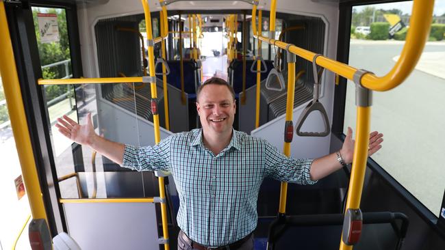 Deputy Mayor Adrian Schrinner wants to run Brisbane City Council buses from the Sleeman Centre. File picture: Peter Wallis