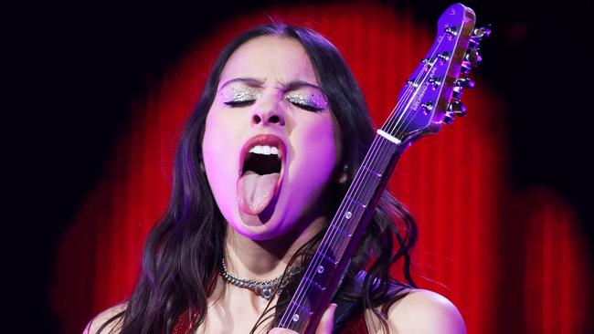 NEW YORK, NEW YORK - APRIL 05: Olivia Rodrigo performs onstage during the Olivia Rodrigo Sold-Out GUTS World Tour at Madison Square Garden on April 05, 2024 in New York City. (Photo by Kevin Mazur/Getty Images for Live Nation)