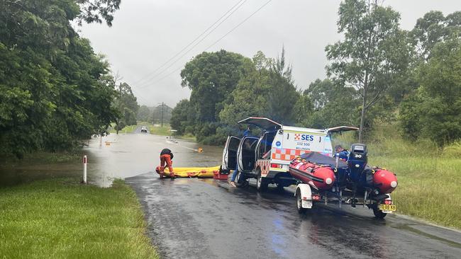 Coffs Harbour SES in action at Nana Glen on Sunday, February 27.