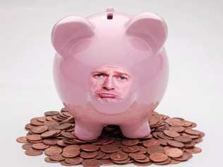 DRAIN YOU: Darren's Piggy Bank is feeling the pain. Picture: Contributed