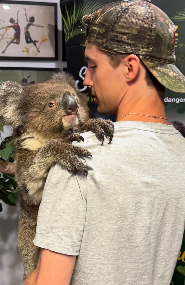 Sivan got up close with a koala at West Oz Wildlife.