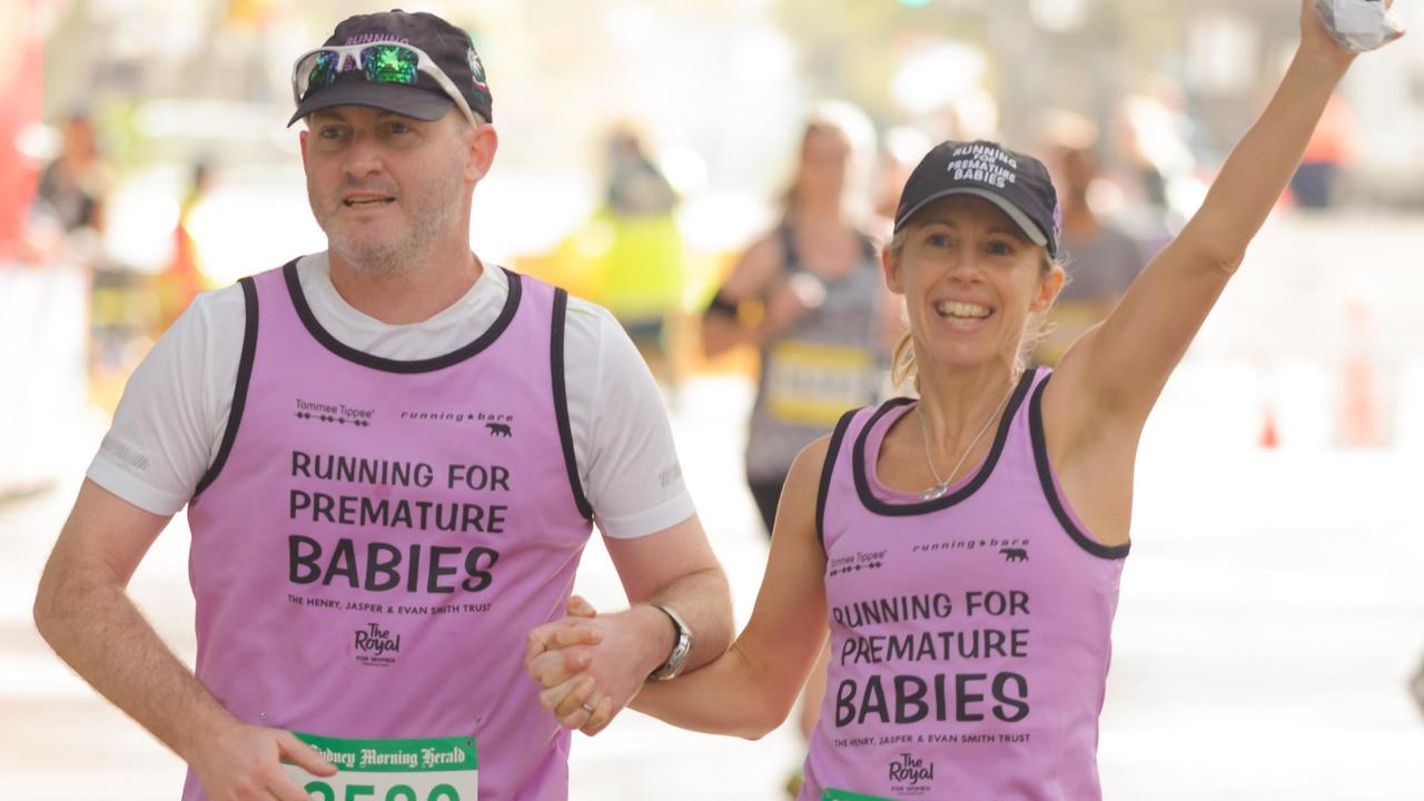 About 26,000 babies are born prematurely in Australia each year. Sophie Smith, pictured with her late husband Ash, lost their three sons after premature birth. Picture: Supplied