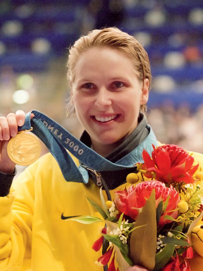 Susie O'Neill at Sydney’s 2000 Olympic Games. Picture: David Madison/Getty Images