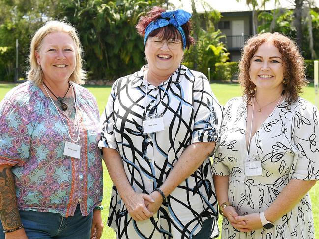 Melissa Ashford, Ruth Guice and Natalie Dukes at the NQ Women's Leadership Forum in Townsville. Picture: Shae Beplate.