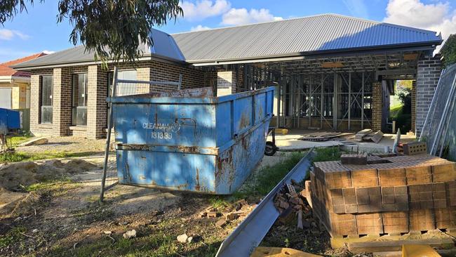 The unfinished home of Alan Chang and Linda Wong of Marion. Picture: Supplied