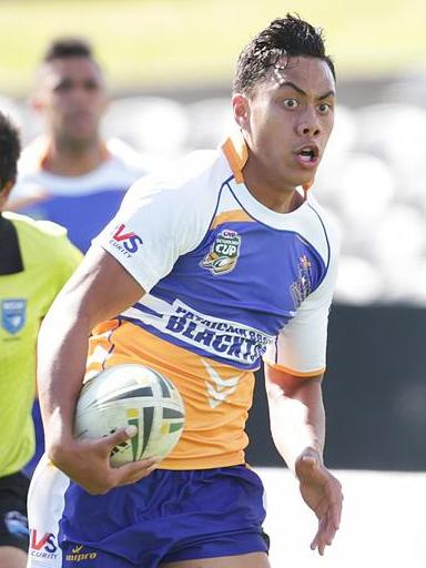 A fresh-faced Jerome Luai makes a break for Patrician Brothers College, Blacktown. Supplied