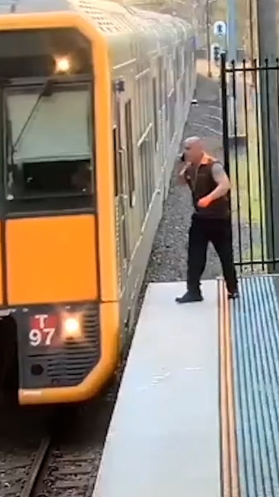 Quick-thinking worker springs into action when two roos stall trains