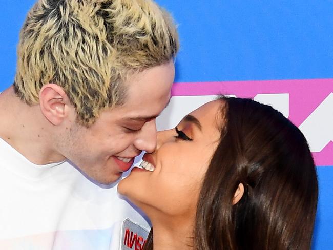 NEW YORK, NY - AUGUST 20:  Pete Davison and Ariana Grande attend the 2018 MTV Video Music Awards at Radio City Music Hall on August 20, 2018 in New York City.  (Photo by Nicholas Hunt/Getty Images for MTV)