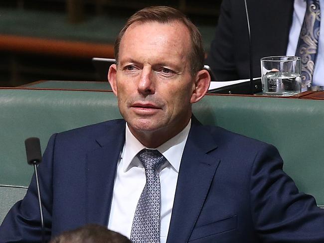Tony Abbott in Question Time in the House of Representatives Chamber, Parliament House in Canberra. Picture Kym Smith