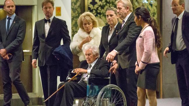 Former prime minister Bob Hawke leaves the Langham. Picture: Mark Stewart